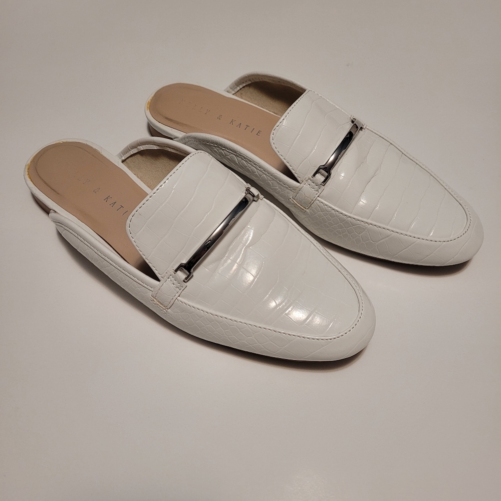 White Crocodile loafers